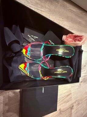 Saint Laurent Lolita Clear-Strap Sandals